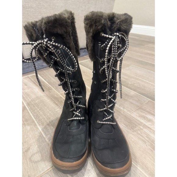Merrell Winter Boots Womens 10.5M Black Select DRY Insulated Faux Fur